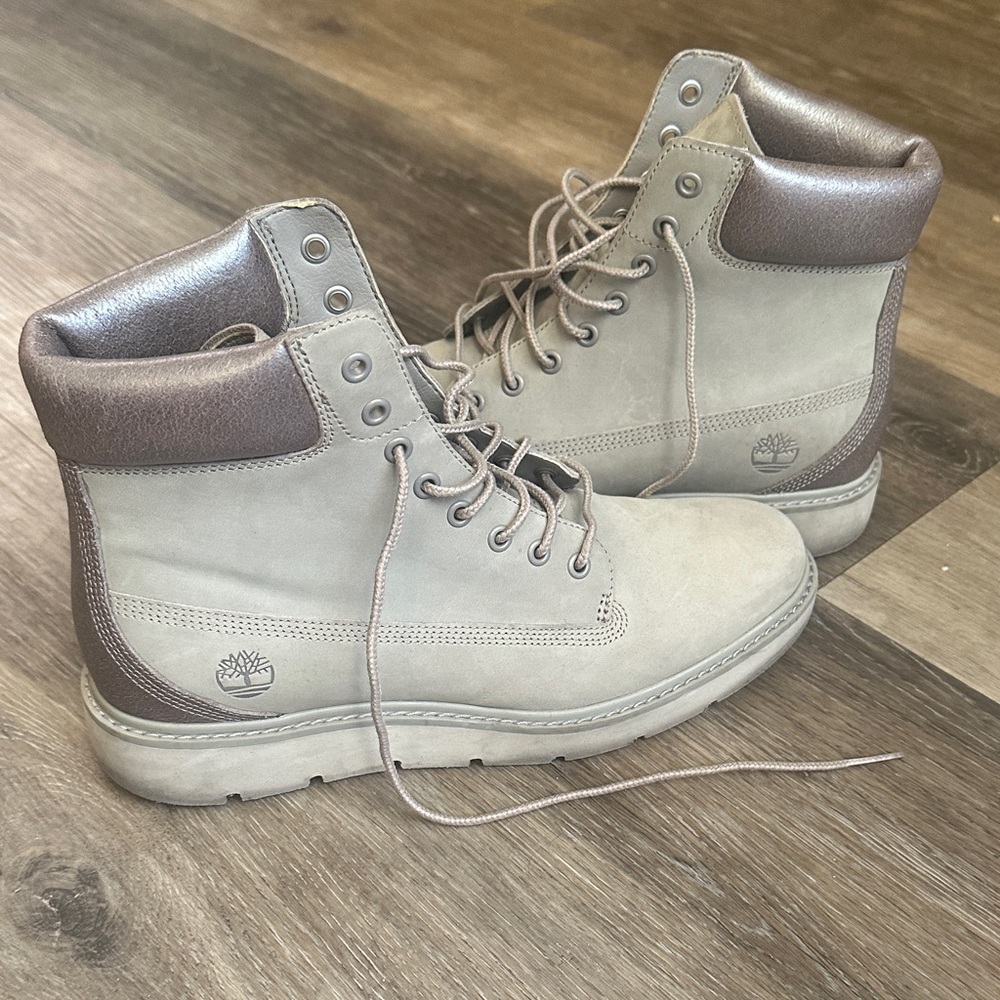 Timberland Grey and Silver Boots Women’s 8